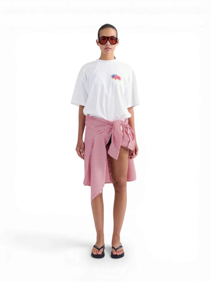 Witte oversized T-shirt met opdruk Doris Oversized T-Shirt Stieglietz