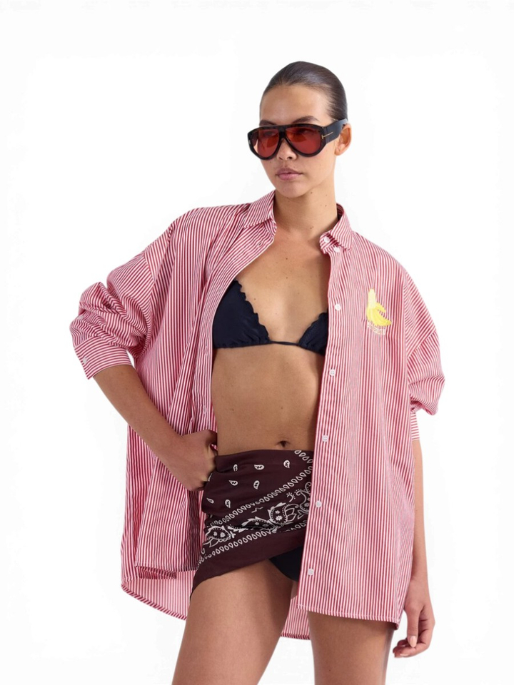 Rood gestreepte blouse Lua Stieglitz 