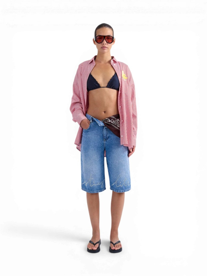 Rood gestreepte blouse Lua Stieglitz 