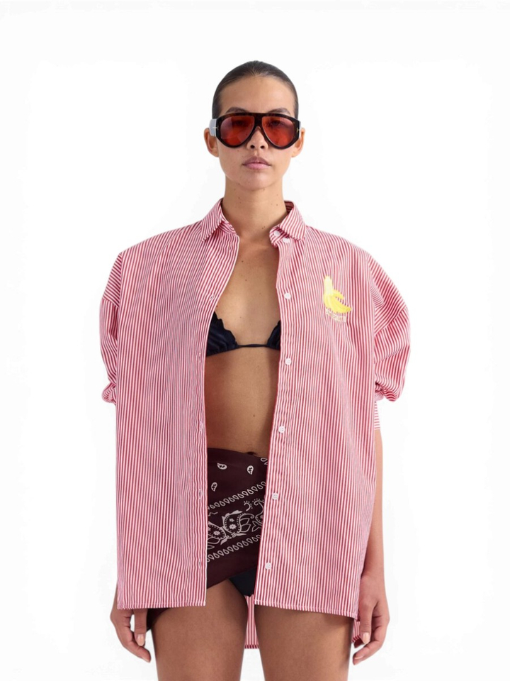 Rood gestreepte blouse Lua Stieglitz 