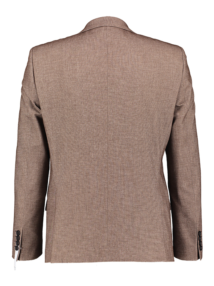 Donker beige slim fit kostuum blazer Digel 