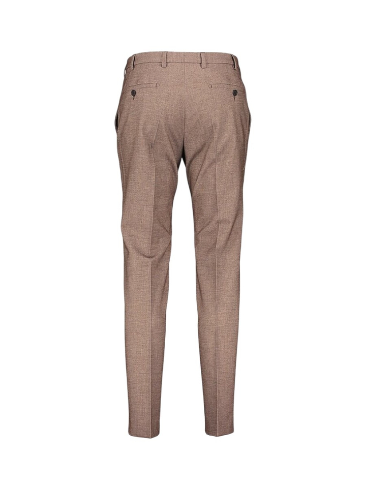 Donker beige slim fit kostuumbroek Digel 