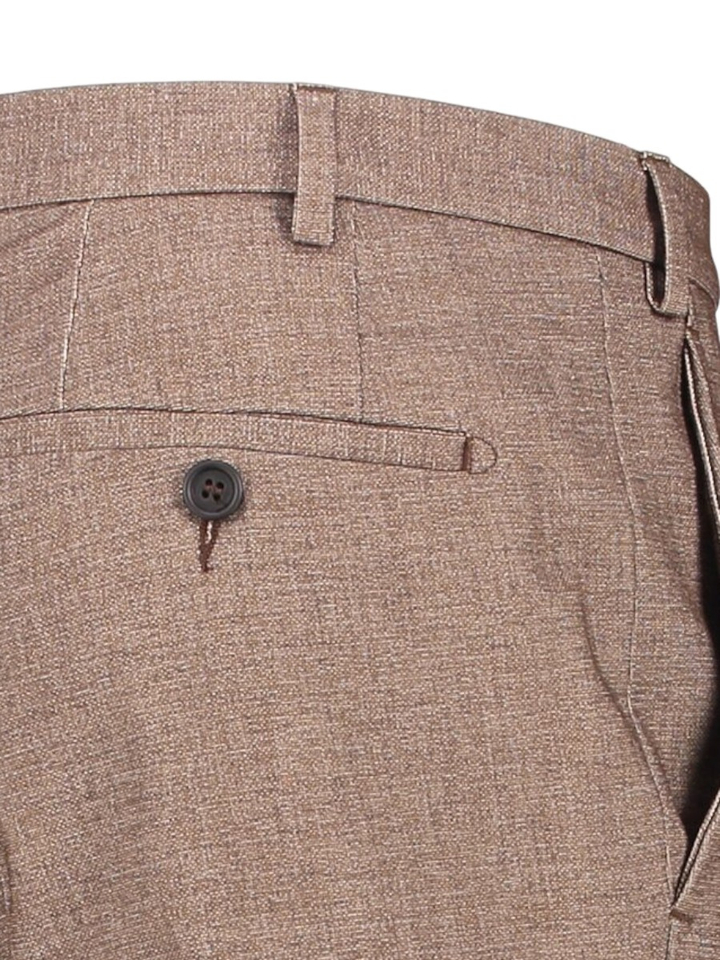 Donker beige slim fit kostuumbroek Digel 