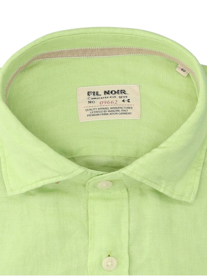 Kiwi linnen hemd (slim fit) met lange mouwen  Fil Noir 