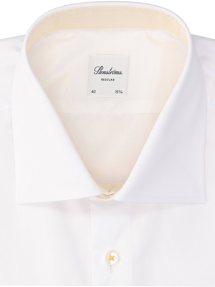 Wit katoenen hemd (regular fit) met lange mouwen Stenströms