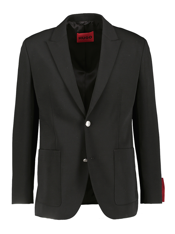 Zwarte blazer in ribbel Hugo Boss 