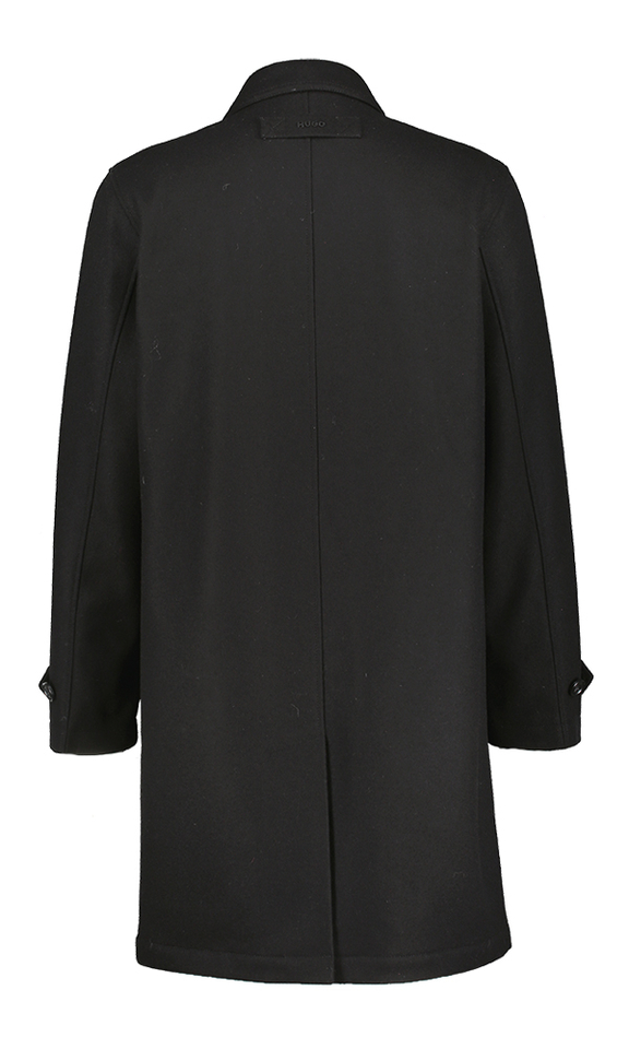Zwarte wollen mantel Hugo Boss 