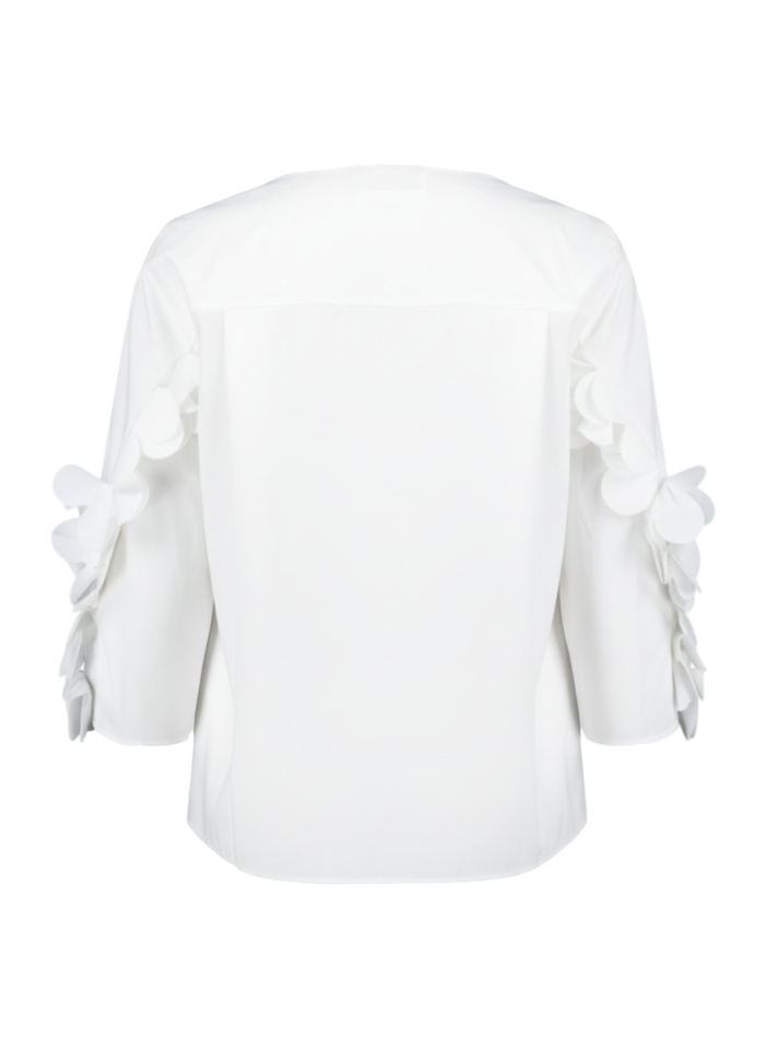 Witte blouse met mouwendetail MeiMeij 