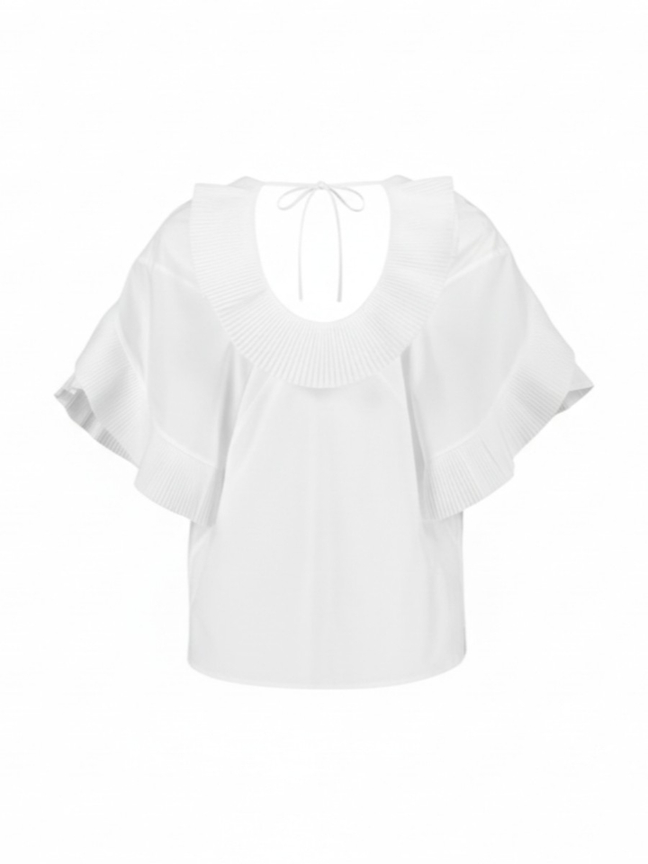 Witte blouse met detail Meimeij