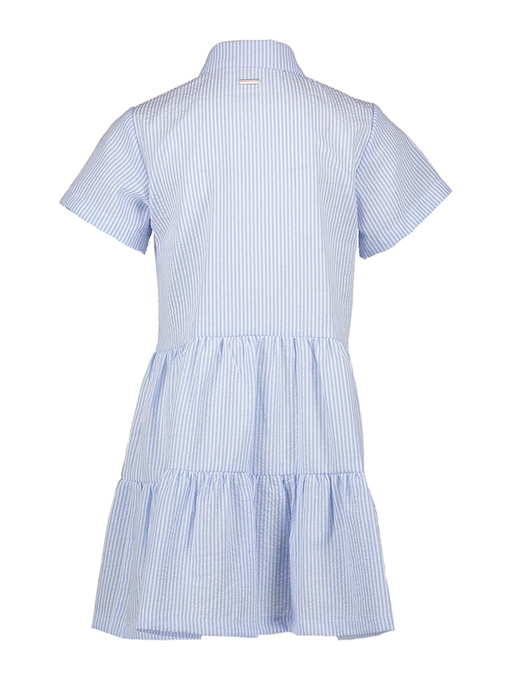 Blauwe gestreepte jurk met kraag Callie Blue Bay 