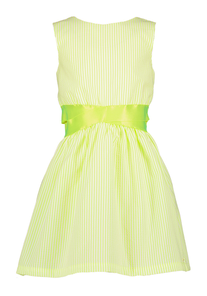 Fluo gele jurk met cut-out Coast Blue-Bay 