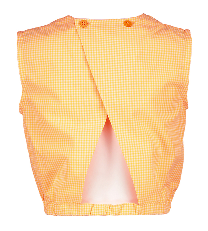 Oranje top ruit Blossom Blue Bay