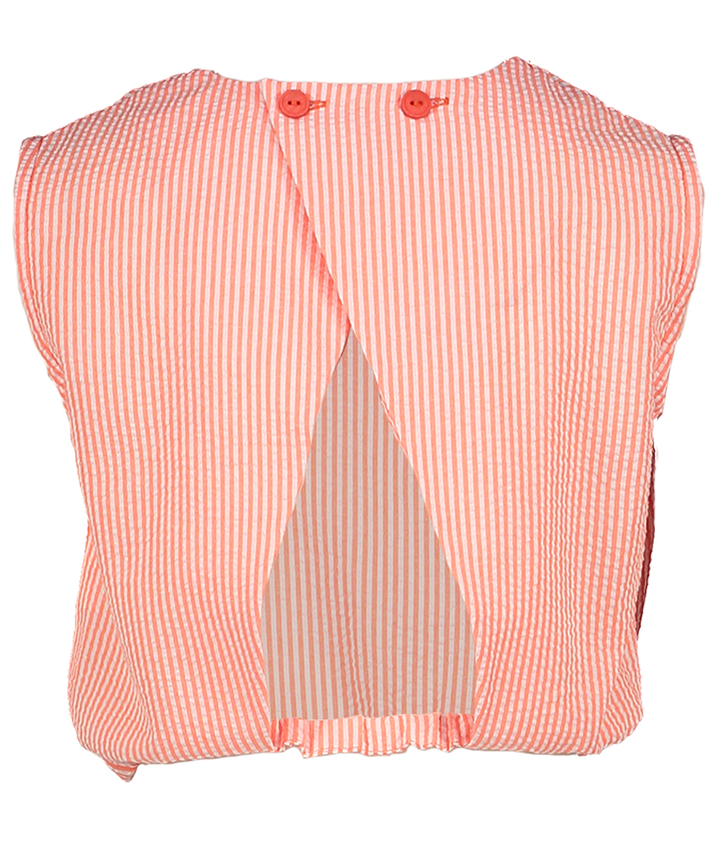 Witte top met koraal kleurige strepen Bowie Blue Bay