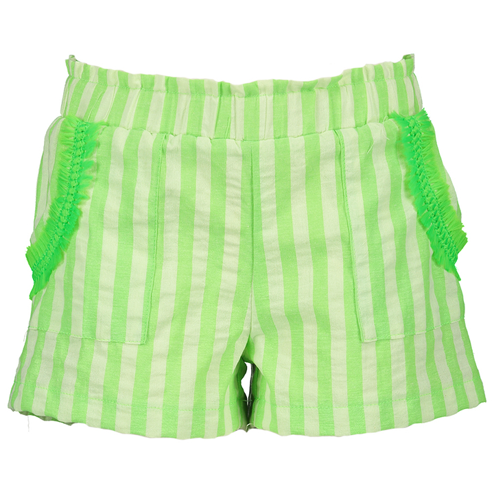 Groene gestreepte short met detail Floor Blue Bay