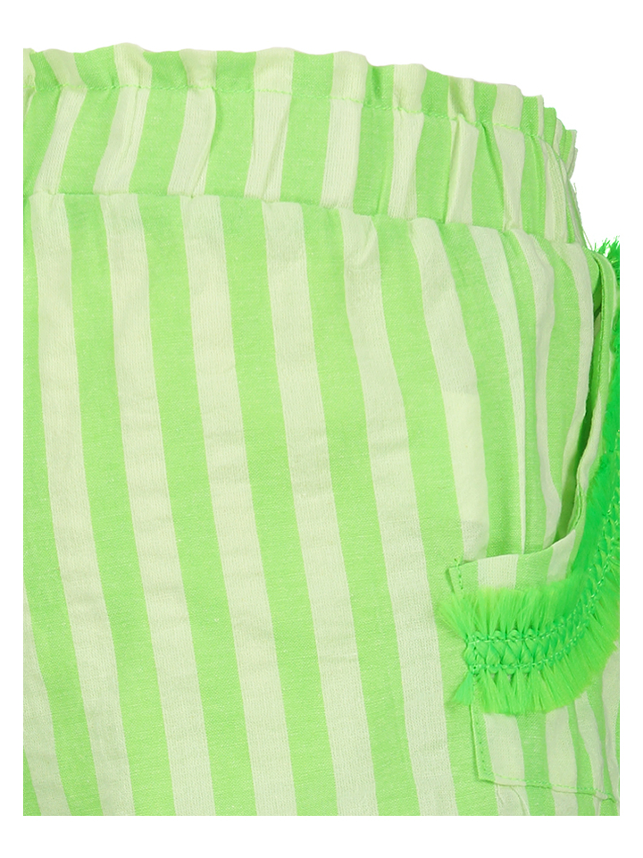 Groene gestreepte short met detail Floor Blue Bay