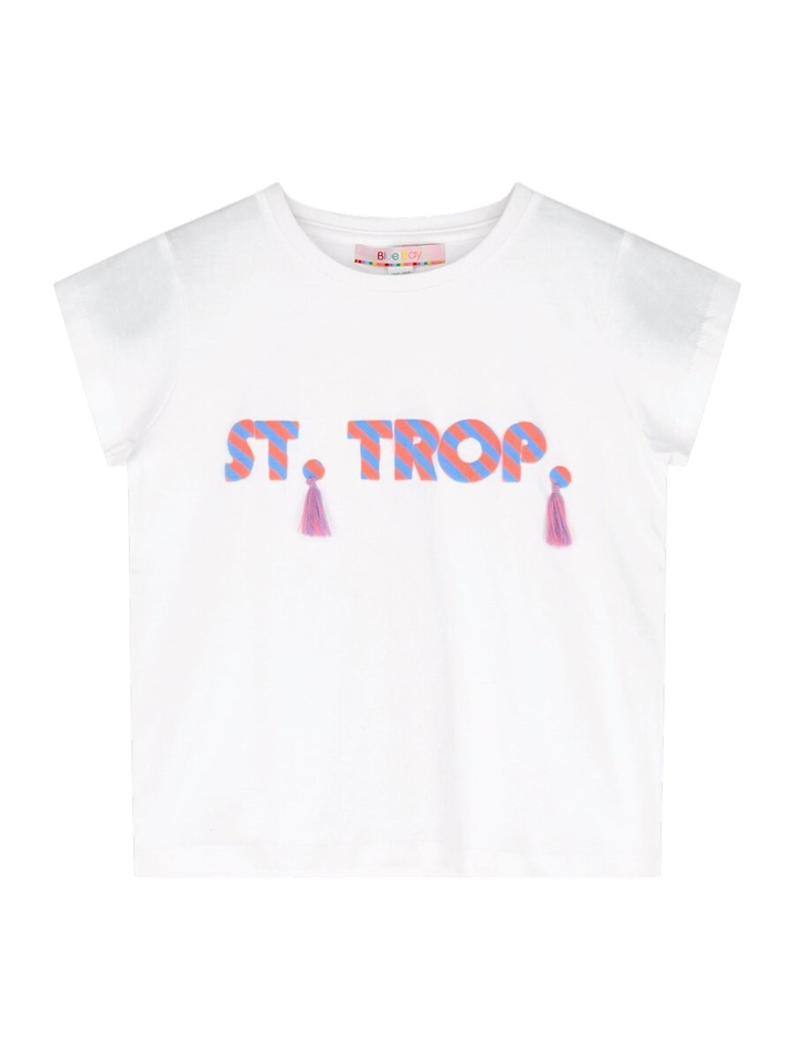 White blue t-shirt Iris Blue Bay 