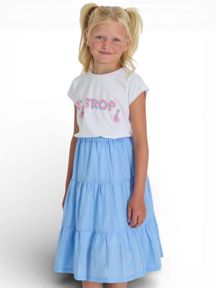 White blue t-shirt Iris Blue Bay 