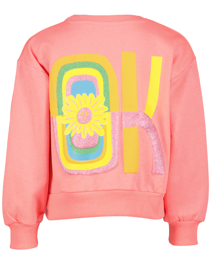 Roze trui met opdruk Annabel Blue Bay