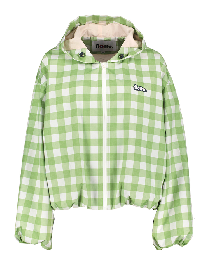 Groene bomberjas met ruitmotief Darius Flotte 