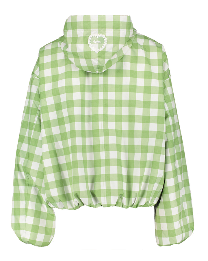 Groene bomberjas met ruitmotief Darius Flotte 