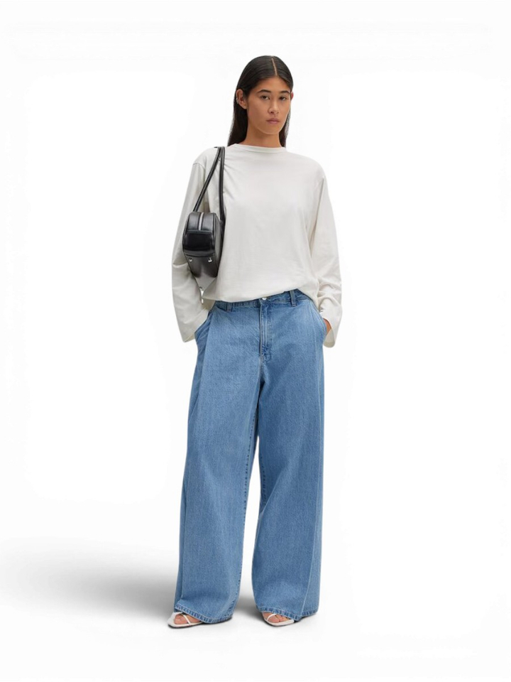 Lichtblauwe straight jeans Alani Edited 