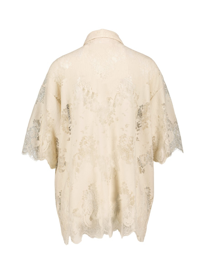 Beige doorzichtige bloes in kant Bella Edited 