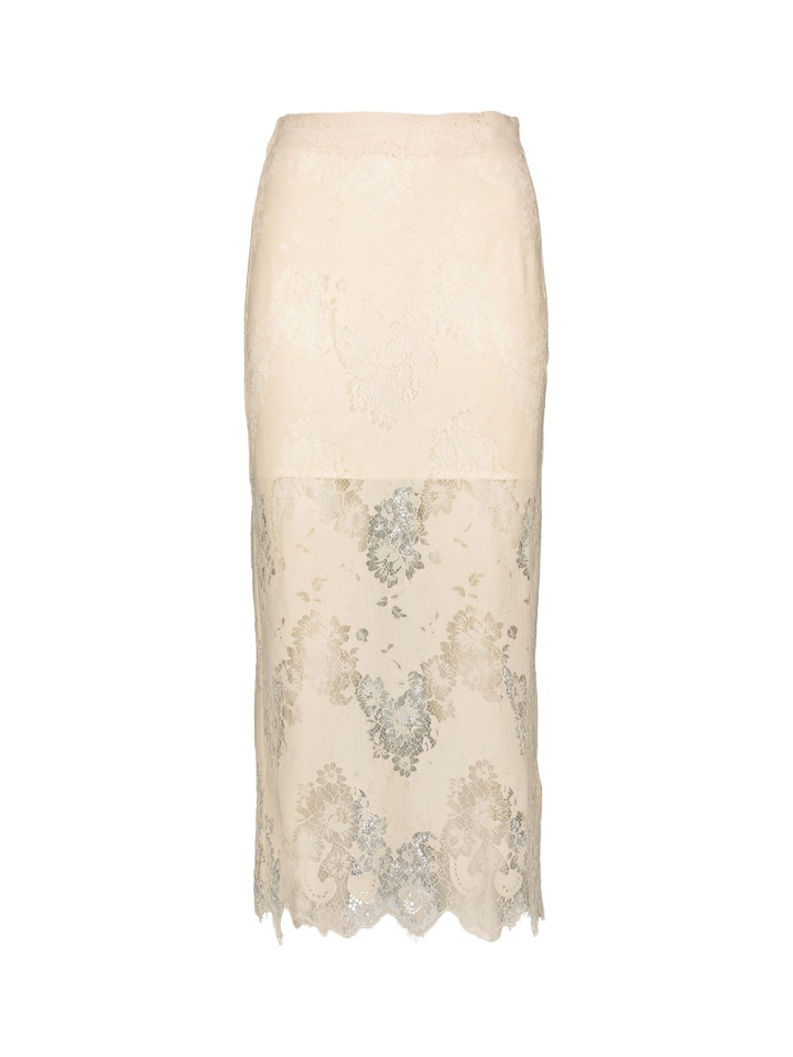 Beige jurk in kant Sharon Edited