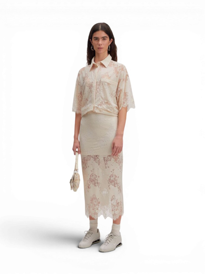Beige jurk in kant Sharon Edited 