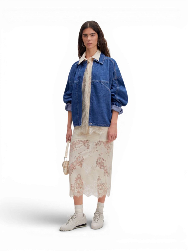 Beige jurk in kant Sharon Edited 