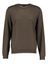 Kakigroene wollen pull met ronde hals Leno Hugo Boss