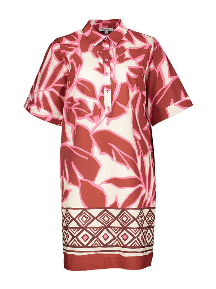 Roze jurk met print Marleen Blue Bay 