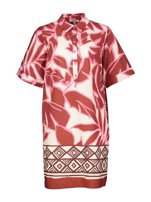 Roze jurk met print Marleen Blue Bay