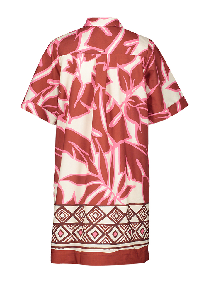 Roze jurk met print Marleen Blue Bay 