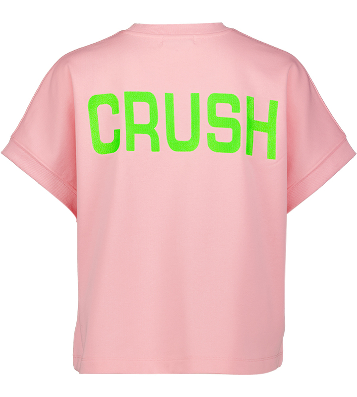 Roze sweater met tekst detail Zia Blue Bay 