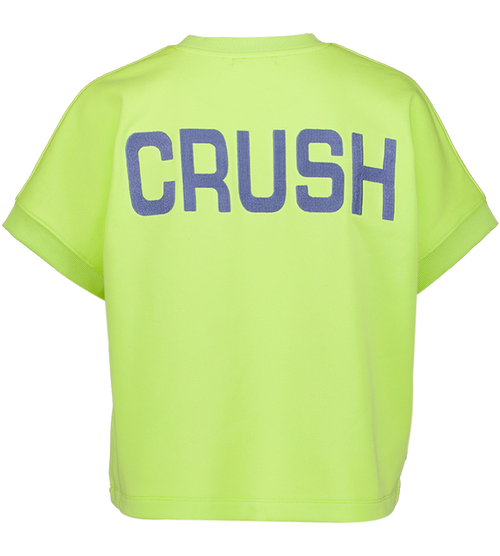 Groene sweater met tekst detail Zia Blue Bay 