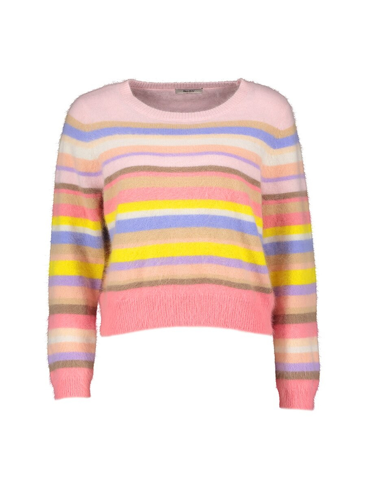 Multi stripe trui Odette Blue Bay