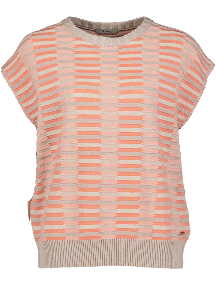 Roze trui met beige details Oona Blue Bay