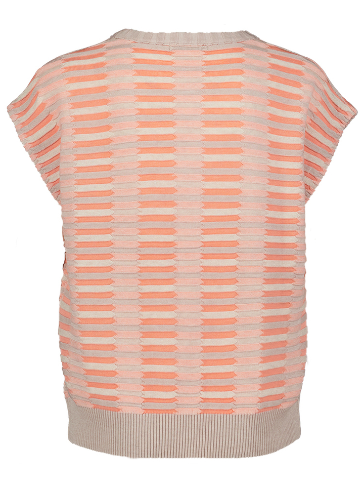 Roze trui met beige details Oona Blue Bay