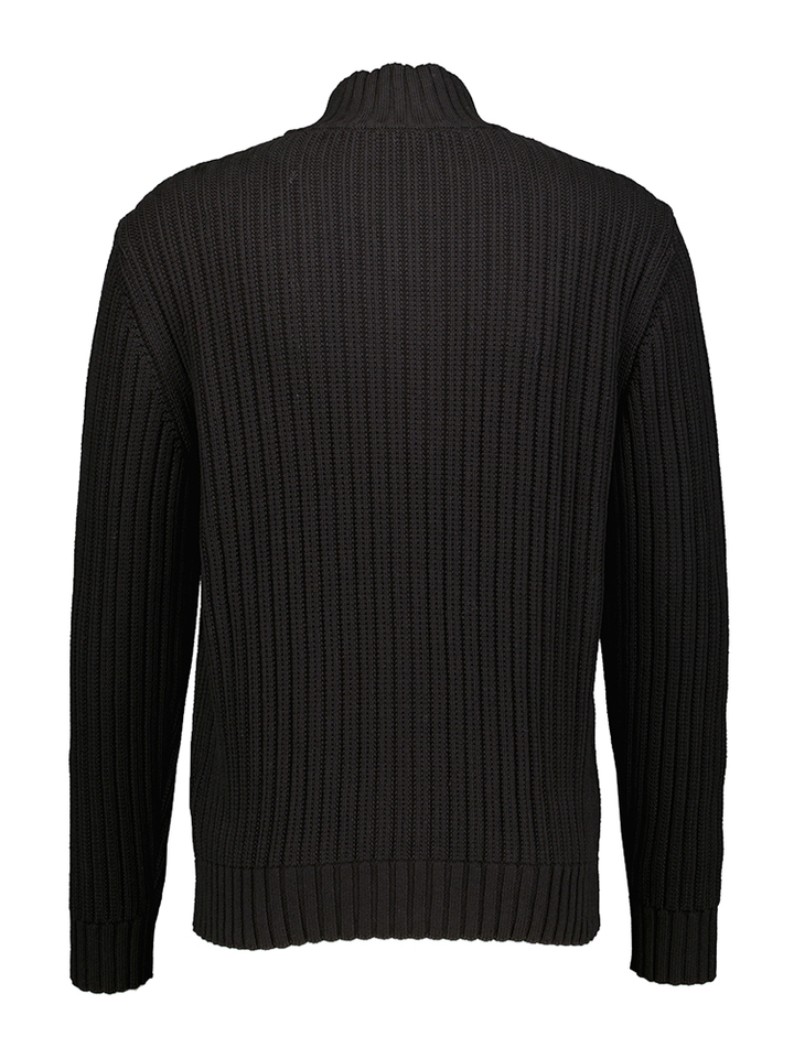 Zwarte katoenen pull met rits Striton