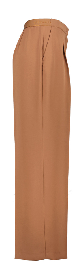 Terracotta kleurige soepelvallende broek met elastiek Willow Raffaello