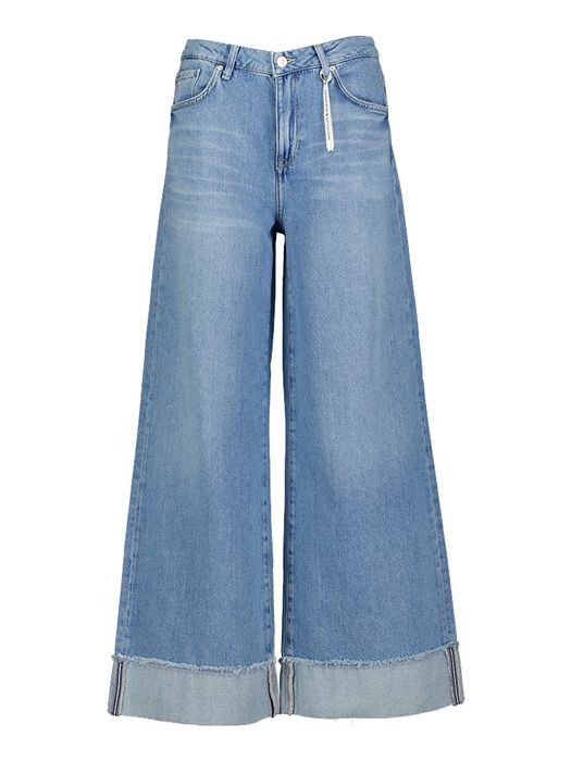 Licht blauwe loose fit jeans Sventy Turn up Raffaello Rossi