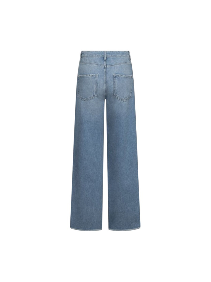 Blauwe wijde jeans Raffaello Rossi