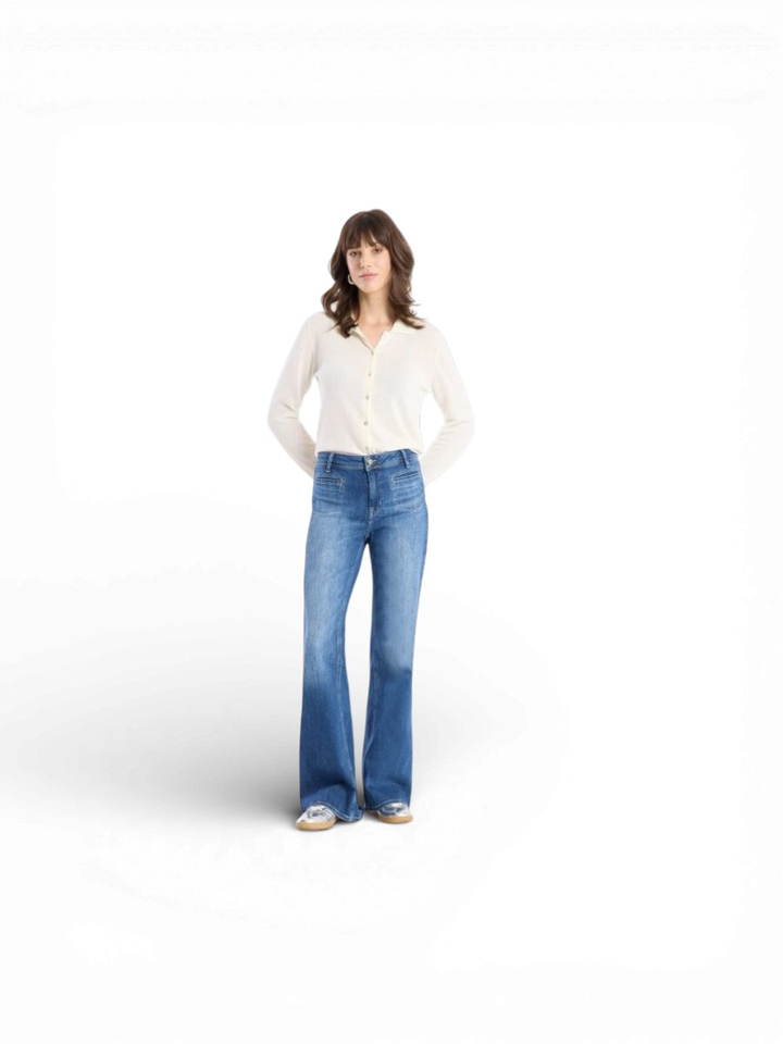 Blauwe flared jeans Raffaello Rossi 