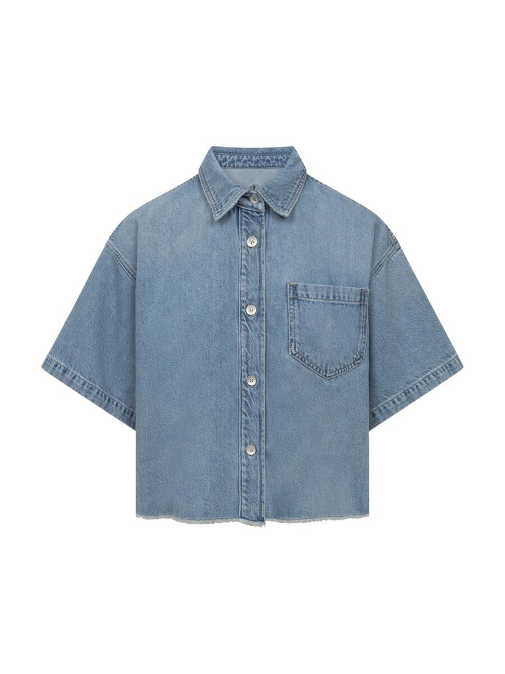 Blauw jeans overhemd Zuri Raffaello Rossi