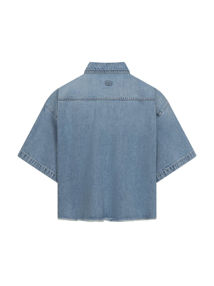 Blauw jeans overhemd Zuri Raffaello Rossi