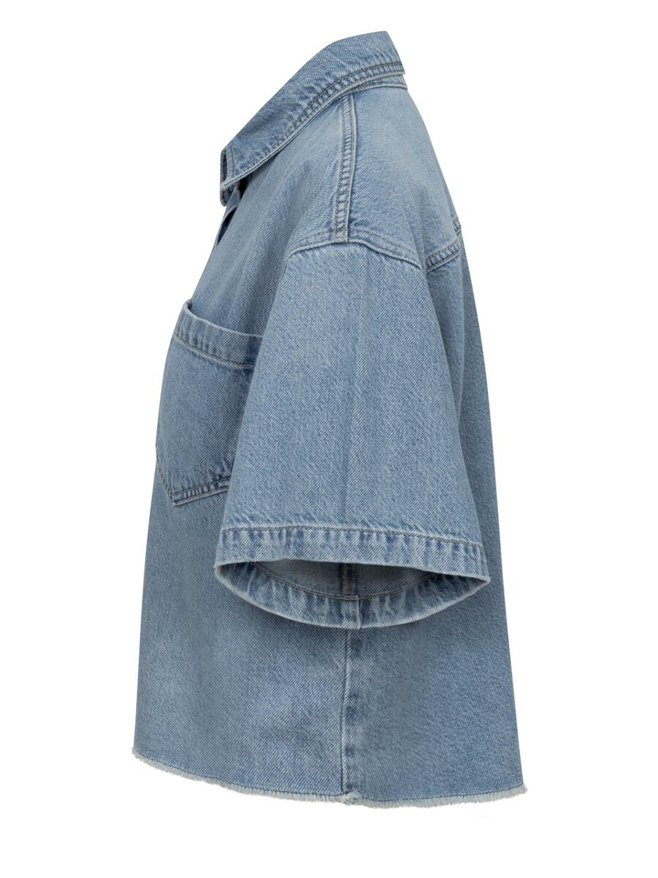 Blauw jeans overhemd Zuri Raffaello Rossi