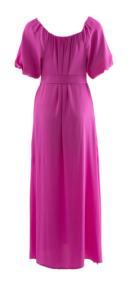 Paarse maxi-jurk met lint Amie Long Dress Lalotti