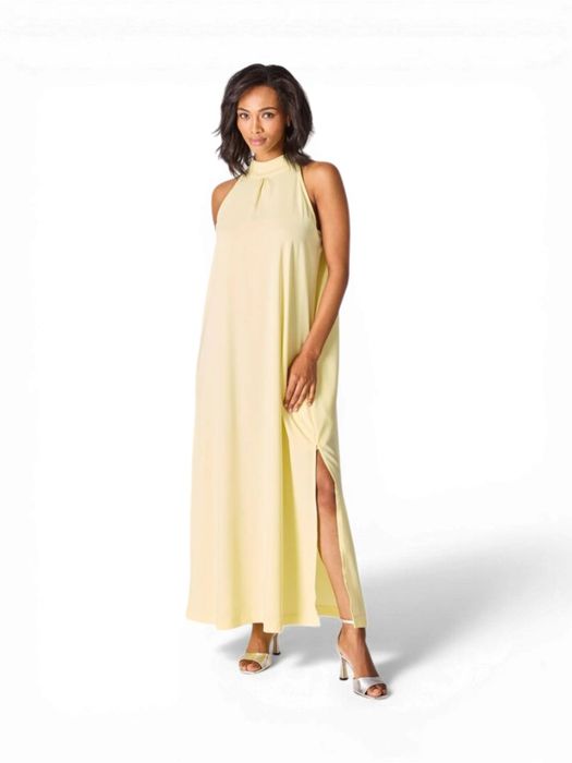 Gele maxi-jurk in satijnlook Mabeline Dress Lalotti