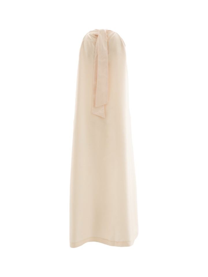 Lichtroze maxi-jurk met bloemenprint en split Mabeline Flower Dress Lalotti 