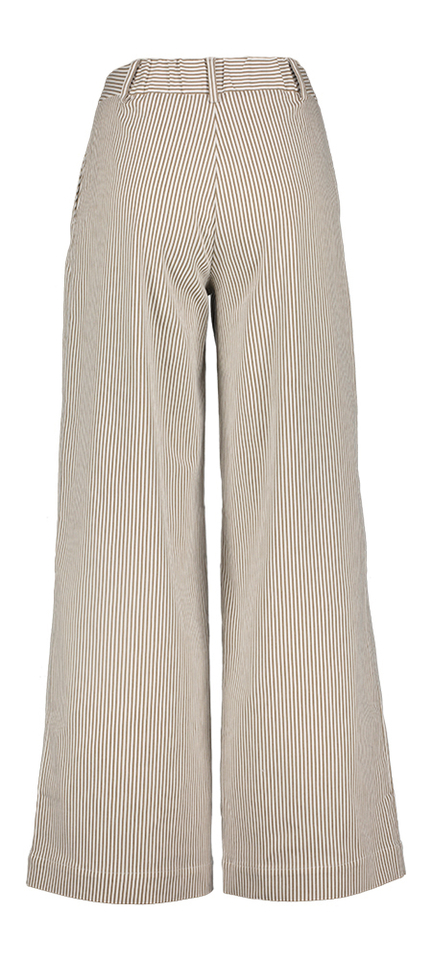 Beige wijde broek met bruine strepen Lenny Pants Lalotti